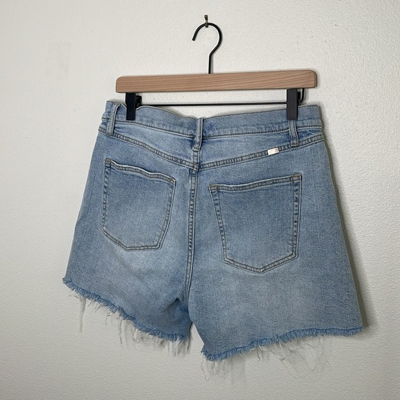 1822 Denim Dad Distressed High Waist Denim Cutoff Shorts - Picture 5 of 9